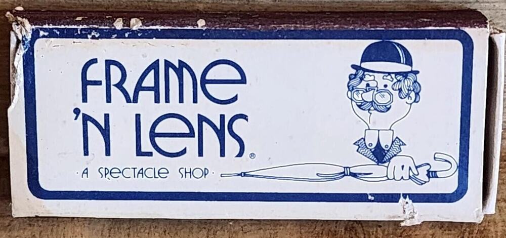 Vintage Frame N Lens A Spectacle Shop Advertising Match Box Unique MO AZ OK TX